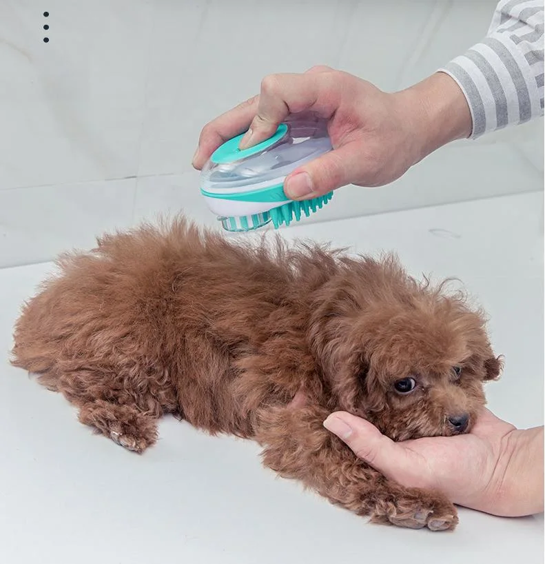 Free Sample 2 in 1 Bathroom Puppy Big Dog Cat Bath Massage Brush Soft Safety Silicone Pet Grooming Accessories for Dogs Shower