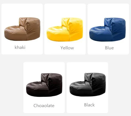 PU Leather Semi-Round Back Support Bean Bag